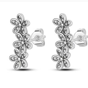 Flower Sterling Silver Earrings
